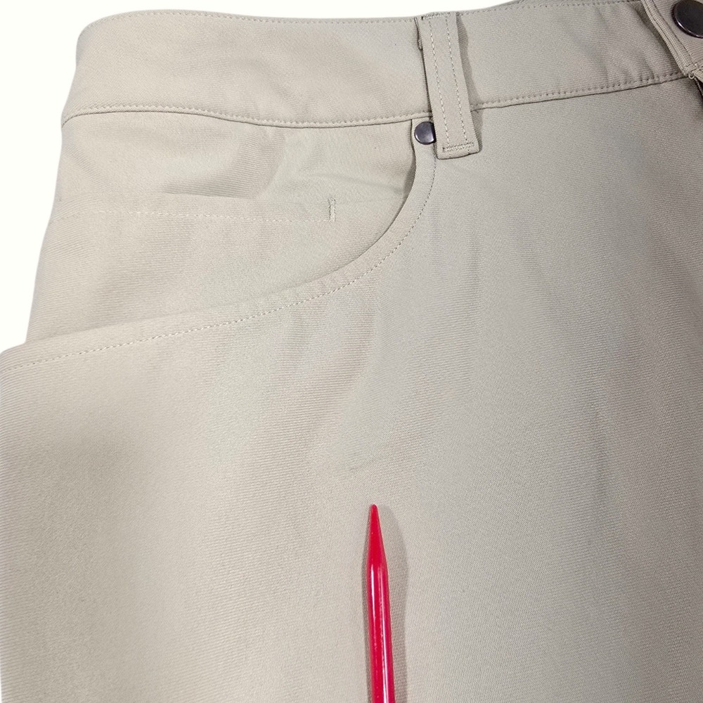 Lululemon Commission Pant Slim Mens 33 Tan Khaki Polyester Golf Chino - Picture 6 of 9